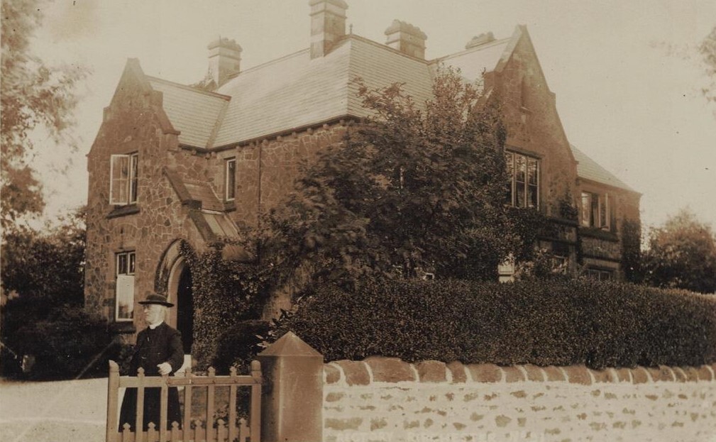 The Rectory Ribchester (The Rev Samuel Sidebottom at the gate)